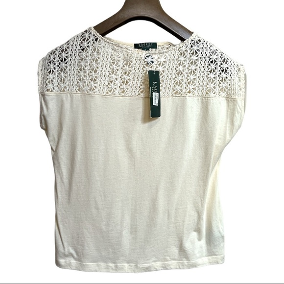 Lauren Ralph Lauren Women’s Light Yellow Sleeveless Lace Size PL - Picture 1 of 9
